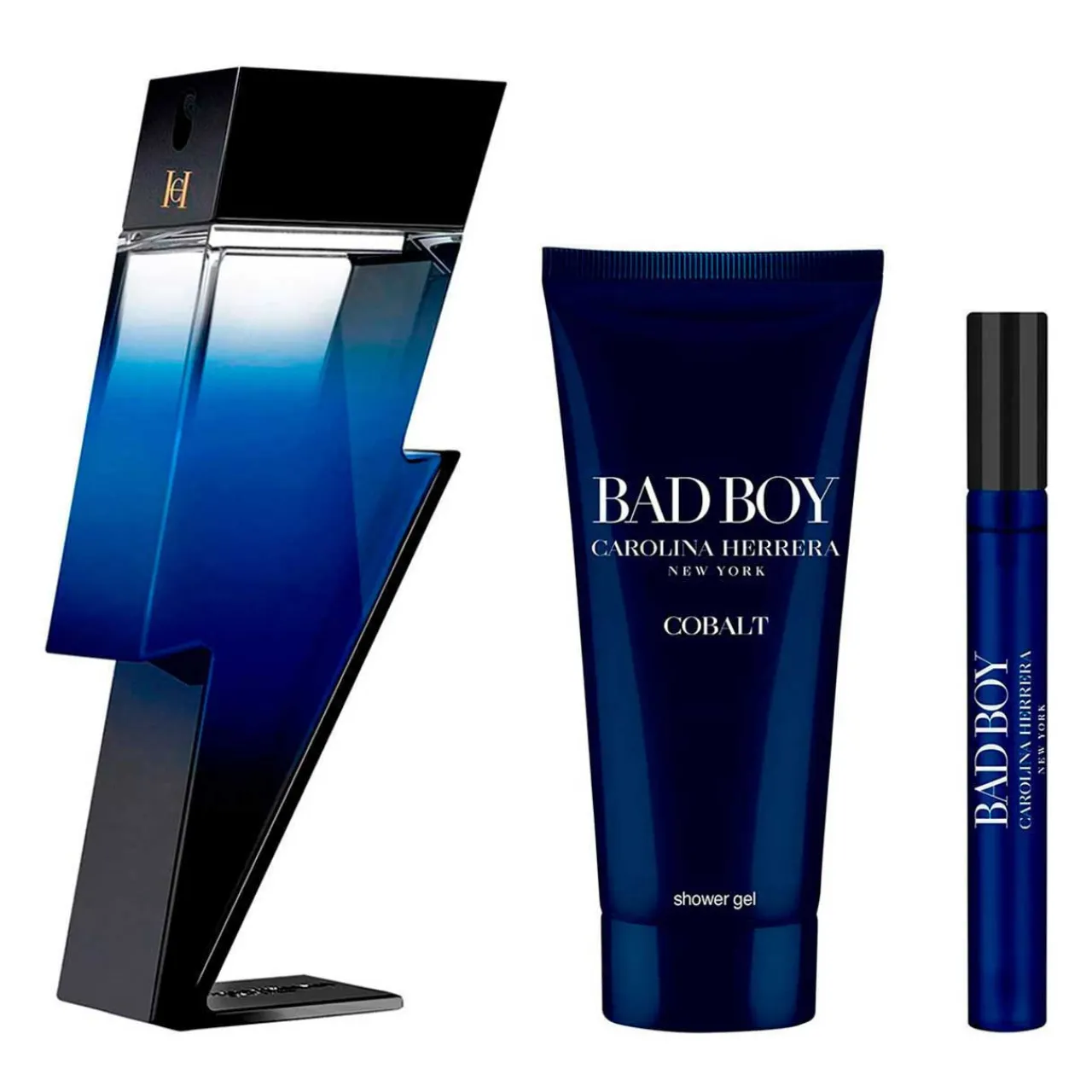 Bad Boy Cobalt Estuche 3 Piezas Hombre EDP 100ml + Shower Gel 100ml + Miniatura 10ml-Carolina Herrera Hot
