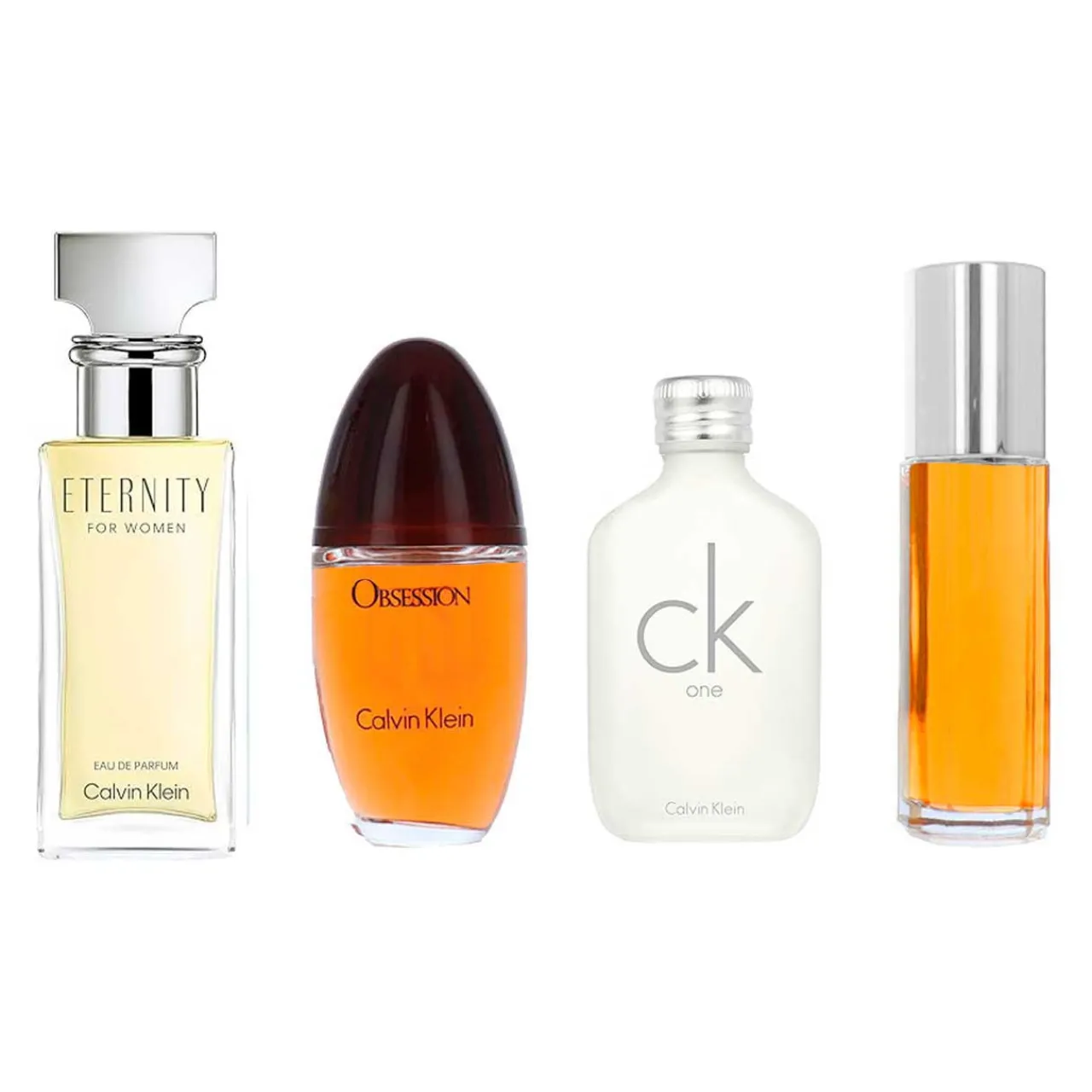 2 Estuche 4 Piezas Mini Dama EDP 15ml Obsession + EDP 15ml Eternity + EDP 15ml Ck One + EDP 15ml Escape-Calvin Klein Outlet