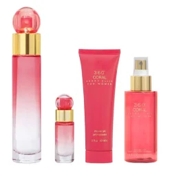 360 Coral Estuche 4 Piezas Dama EDP 100ml + Body Mist 118ml + Crema de manos + Mini 7.5ml-Perry Ellis Sale