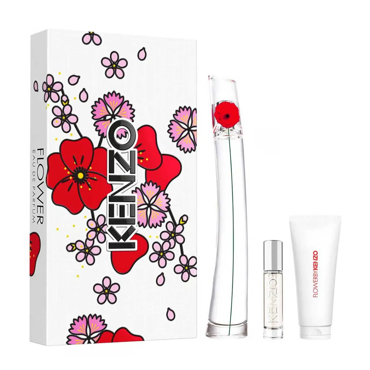Flower by Estuche 3 Piezas Dama EDP 100ml + Crema Corporal 75ml + Minia 10ml-Kenzo Discount