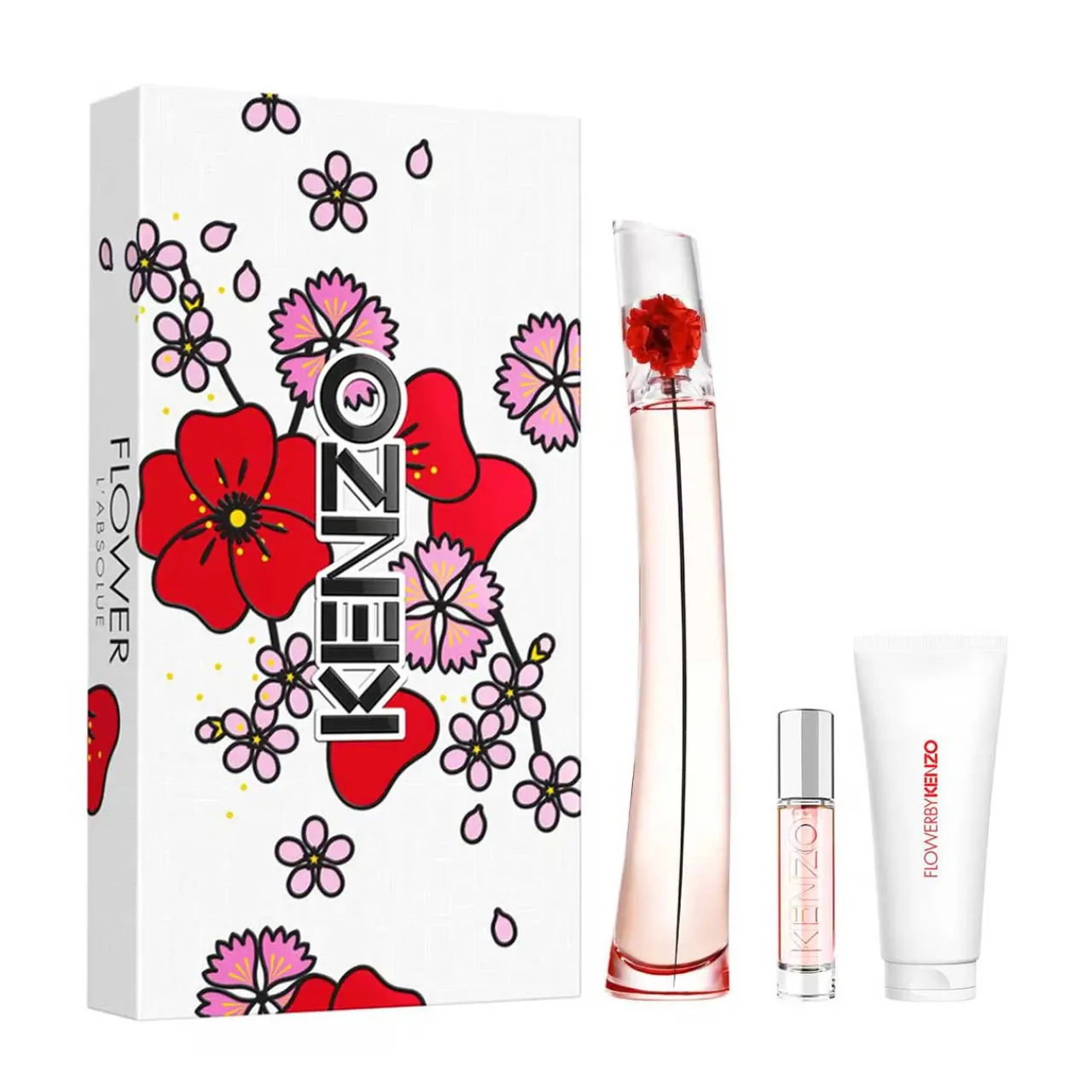 Flower By L' Absolue Estuche 3 Piezas Dama EDP 100ml +Locion para el cuerpo 75ml + Mini 10ml-Kenzo Sale