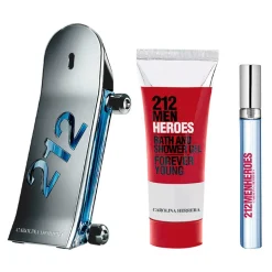 212 Heroes Estuche 3 Piezas Hombre EDT 90ml + Bath & Shower Gel 100ml + Miniatura 10ml-Carolina Herrera Fashion
