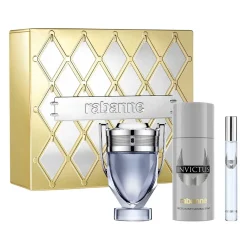 Invictus Metal Estuche 3 Piezas Hombre EDT 100ml + Desodorante 150ml + Miniatura 10ml-Rabanne Fashion