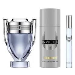 Invictus Metal Estuche 3 Piezas Hombre EDT 100ml + Desodorante 150ml + Miniatura 10ml-Rabanne Fashion