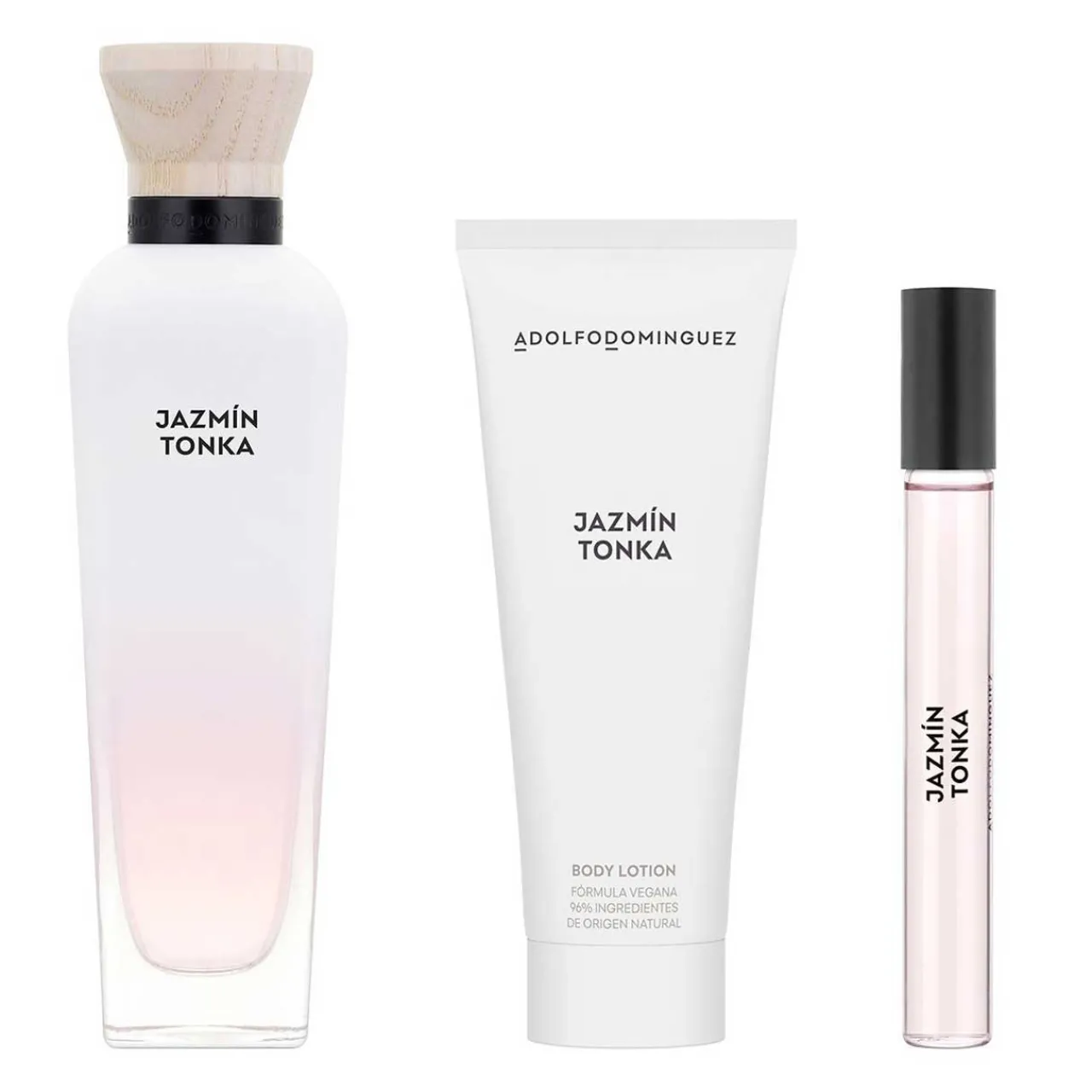 Jazmin Tonka by SET 3 Piezas Dama EDP 120ml + Body Lotion 75ml + Mini 10ml-Adolfo Dominguez Hot