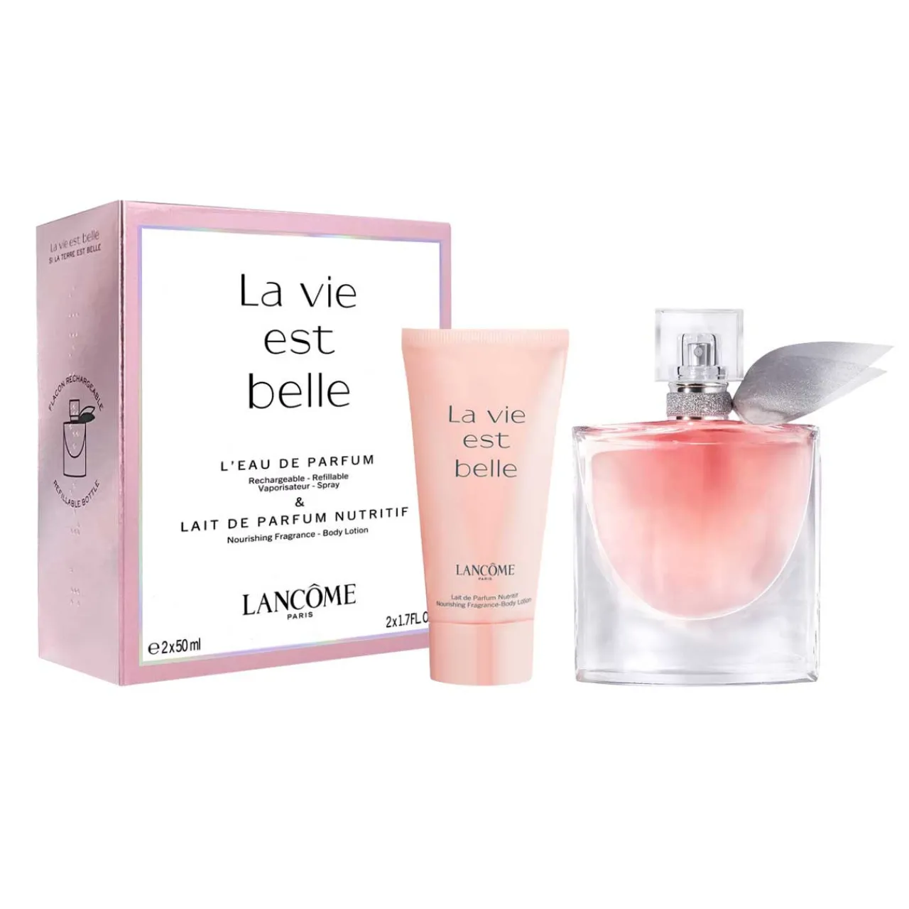 La Vie Est Belle 50ml Travel Estuche 2 Piezas Dama EDP 50ml + Crema Corporal 50ml-Lancome New