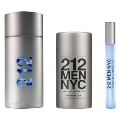 212 Men Estuche 3 Piezas Hombre EDT 100ml + Desodorante 75ml + Miniatura 10ml-Carolina Herrera Fashion