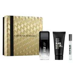 212 Vip Black Estuche 3 Piezas Hombre EDP 100ml + Bath & Shower Gel 100ml + Miniatura 10ml-Carolina Herrera Outlet