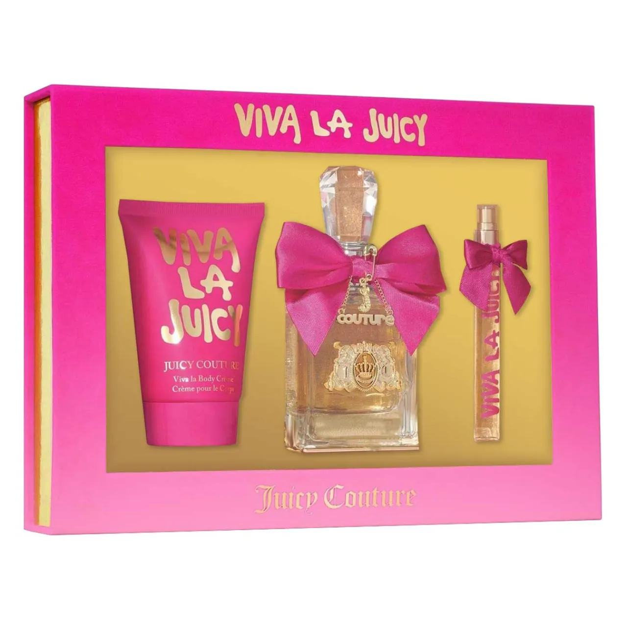 Viva La Juicy ESTUCHE 3 Piezas Dama EDP 100ml + Locion Corporal 125ml + Mini 10ml-Juicy Couture Hot