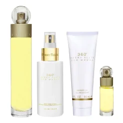 360 Woman Estuche 4 Piezas Dama EDT 100 ml + Body Mist 118ml + Gel de ducha + Mini 7.5ml-Perry Ellis Clearance